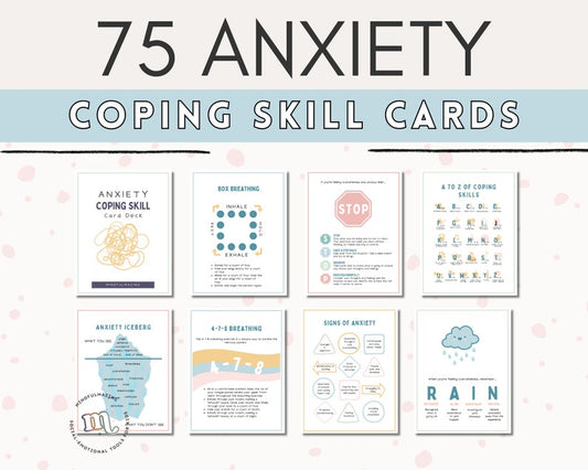 Anxiety coping skill flashcard